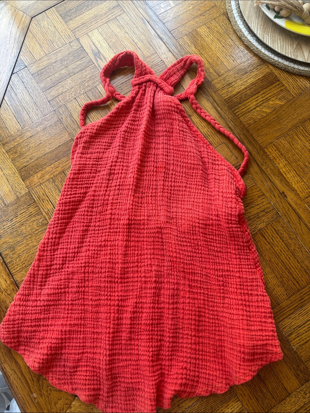 Anthropologie Coral Knit Halter Tank Top